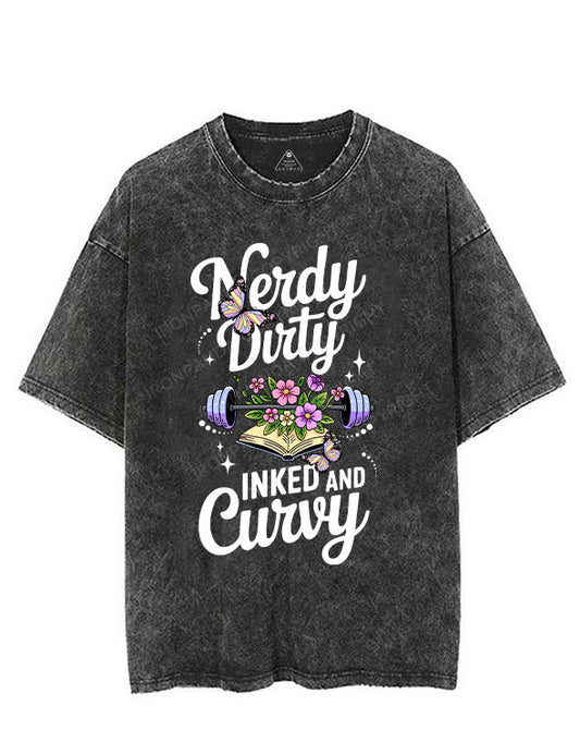 NERDY DIRTY INKED AND CURVY VINTAGE GYM SHIRT