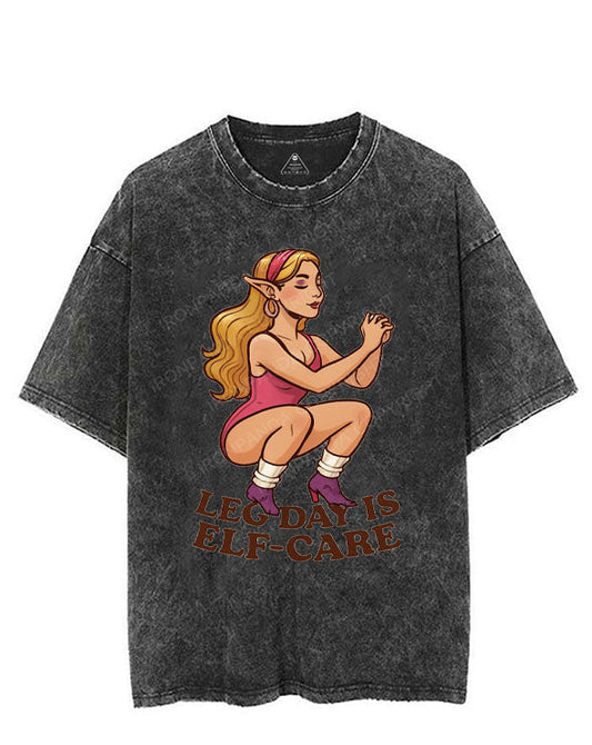 LEG DAY IS ELF-CARE VINTAGE GYM SHIRT
