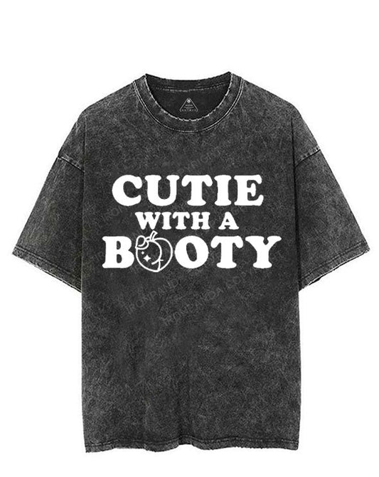 CUTIE WITH A BOOTY VINTAGE GYM SHIRT