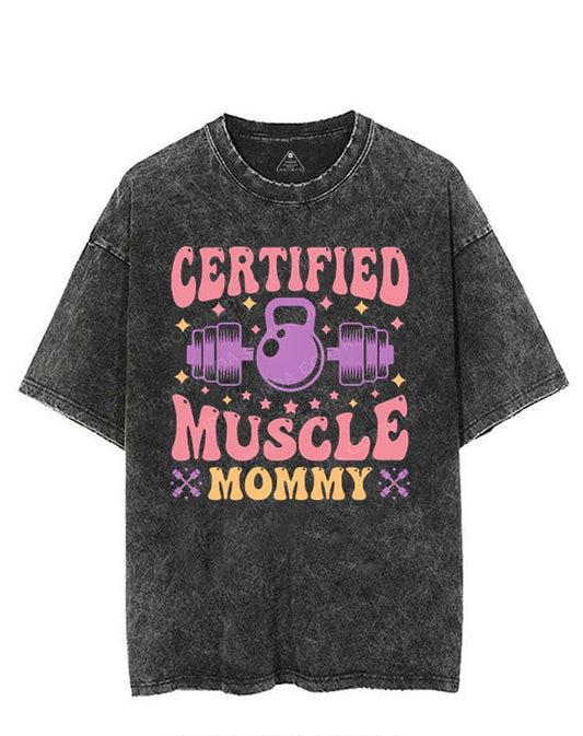 CERTIFIED MUSCLE Mom VINTAGE GYM SHIRT