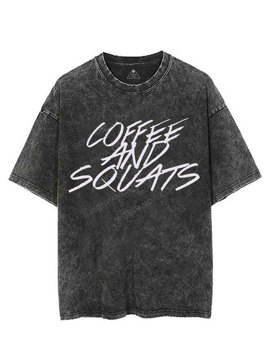 COFFEE AND SQUATS VINTAGE GYM SHIRT