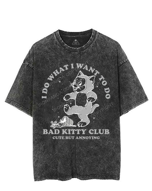 BAD KITTY CLUB CUTE BUT ANNOYING VINTAGE GYM SHIRT