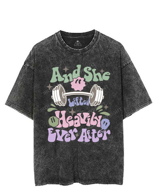 AND SHE LIFTED HEAVILY EVER AFTER VINTAGE GYM SHIRT