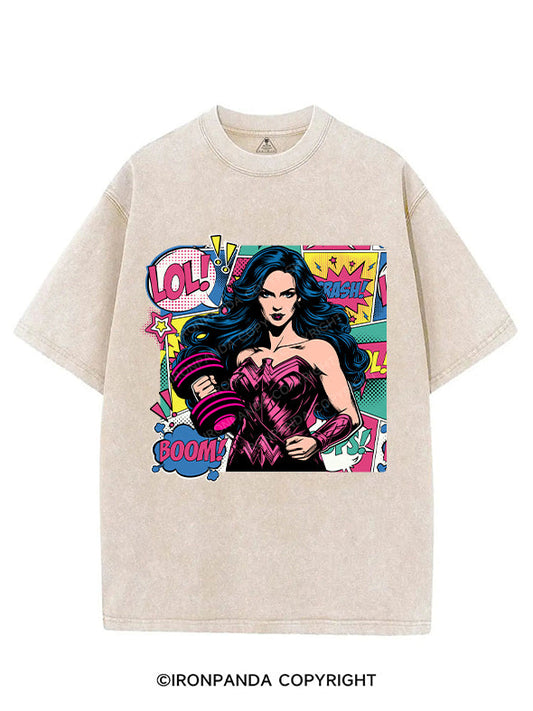 POWER LADY VINTAGE GYM SHIRT
