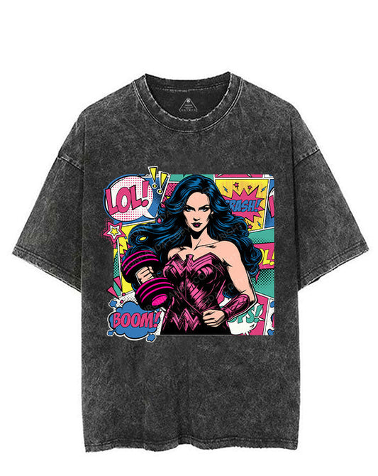POWER LADY VINTAGE GYM SHIRT