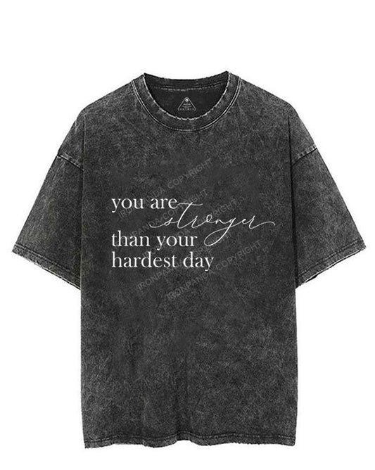 YOU ARE STRONGER THAN YOUR HARDEST DAY VINTAGE GYM SHIRT