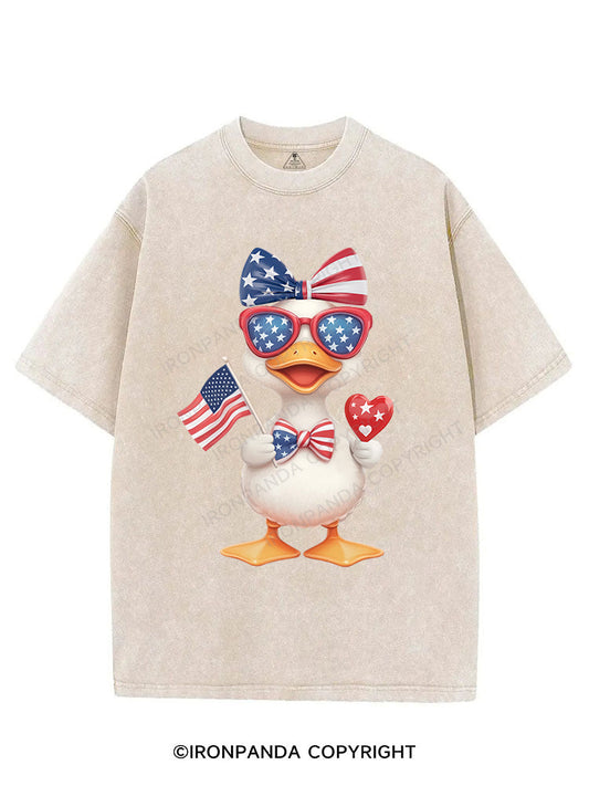 RED, WHITE, AND QUACK! VINTAGE GYM SHIRT