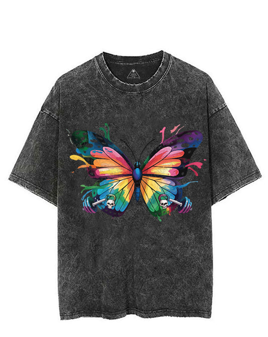 BUTTERFLY VINTAGE GYM SHIRT