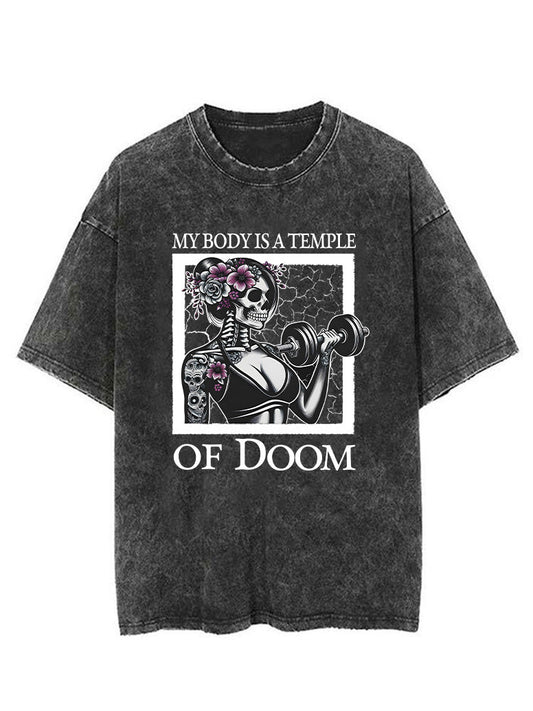 My Body Is a Temple of Doom VINTAGE GYM SHIRT