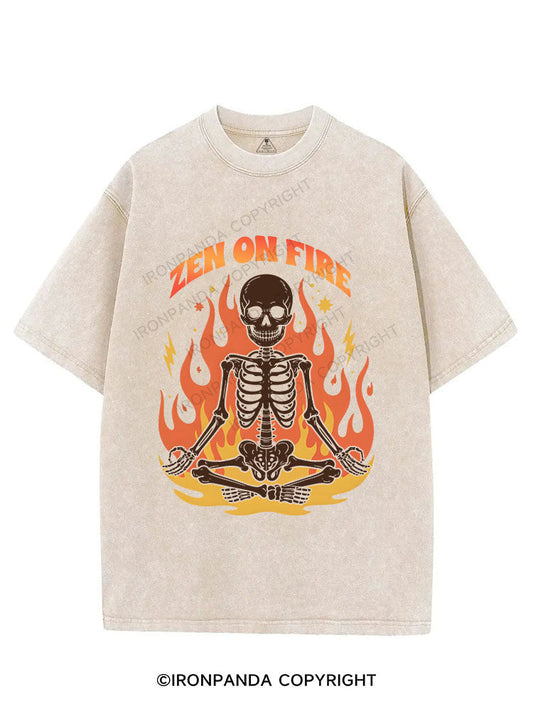 ZEN ON FIRE VINTAGE GYM SHIRT