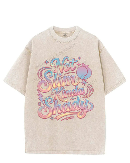 NOT SLIM KINDA SHADY VINTAGE GYM SHIRT