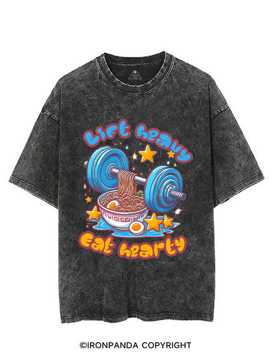 LIFT HEAVY, EAT HEARTY VINTAGE GYM SHIRT
