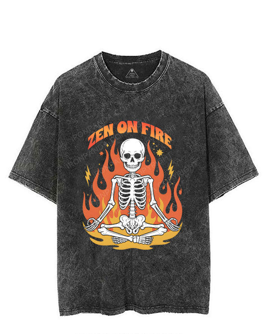 ZEN ON FIRE VINTAGE GYM SHIRT
