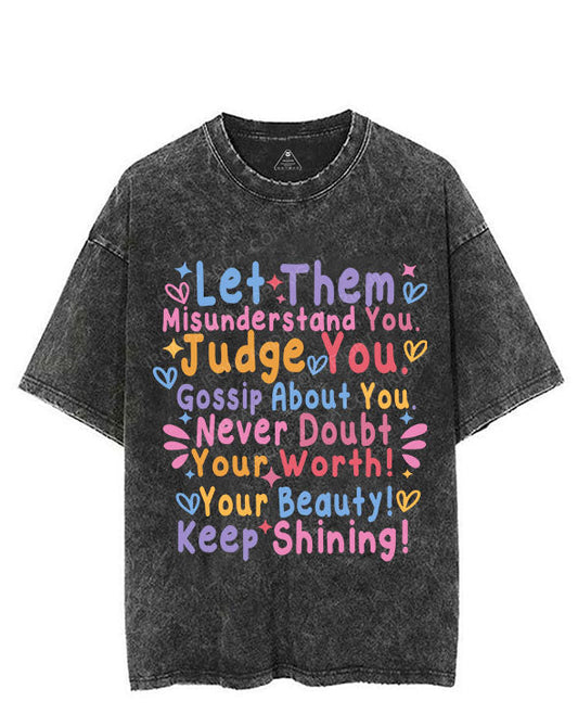 NEVER DOUBT YOUR WORTH YOUR BEAUTY KEEP SHINING VINTAGE GYM SHIRT