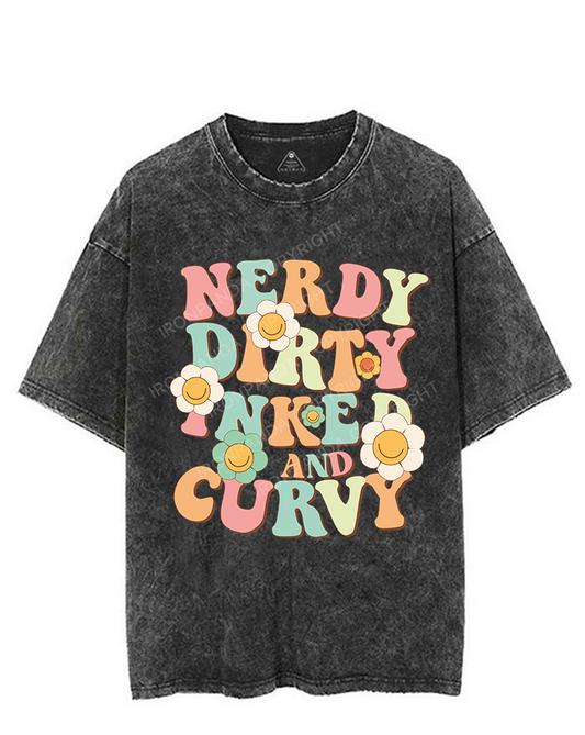 NERDY, DIRTY, INKED AND CURVY VINTAGE GYM SHIRT