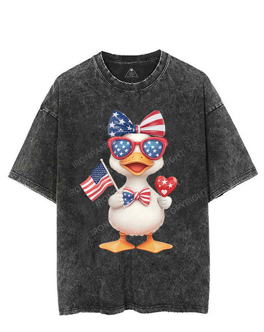 RED, WHITE, AND QUACK! VINTAGE GYM SHIRT
