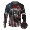 Jesus Firefighter American Flag Customized 3D All Over Printed Shirt