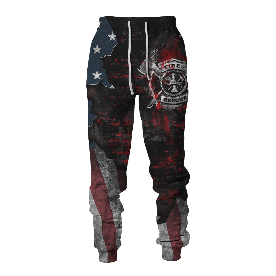 Jesus Firefighter American Flag Customized 3D All Over Printed Shirt