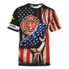 God Will Bring You Through The Fire Jesus Firefighter Customized 3D All Over Printed hoodie