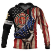 God Will Bring You Through The Fire Jesus Firefighter Customized 3D All Over Printed hoodie