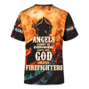 Jesus Firefighter Angel Cannot Be Everywhere ThatS Why God Created Firefighter Customized 3D All Over Printed hoodie