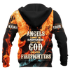 Jesus Firefighter Angel Cannot Be Everywhere ThatS Why God Created Firefighter Customized 3D All Over Printed hoodie