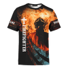 Jesus Firefighter Angel Cannot Be Everywhere ThatS Why God Created Firefighter Customized 3D All Over Printed hoodie