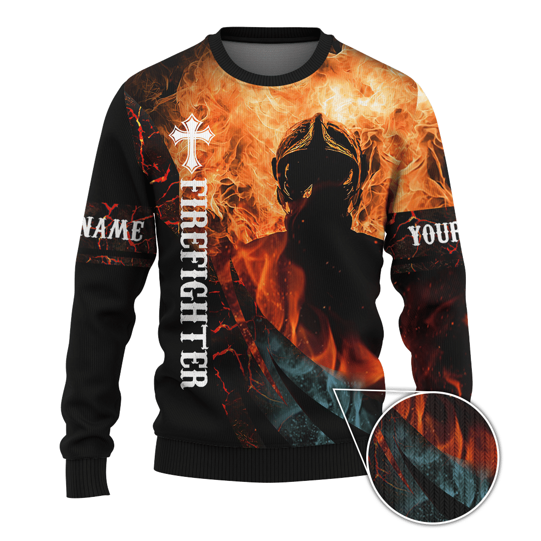 Jesus Firefighter Angel Cannot Be Everywhere ThatS Why God Created Firefighter Customized 3D All Over Printed hoodie