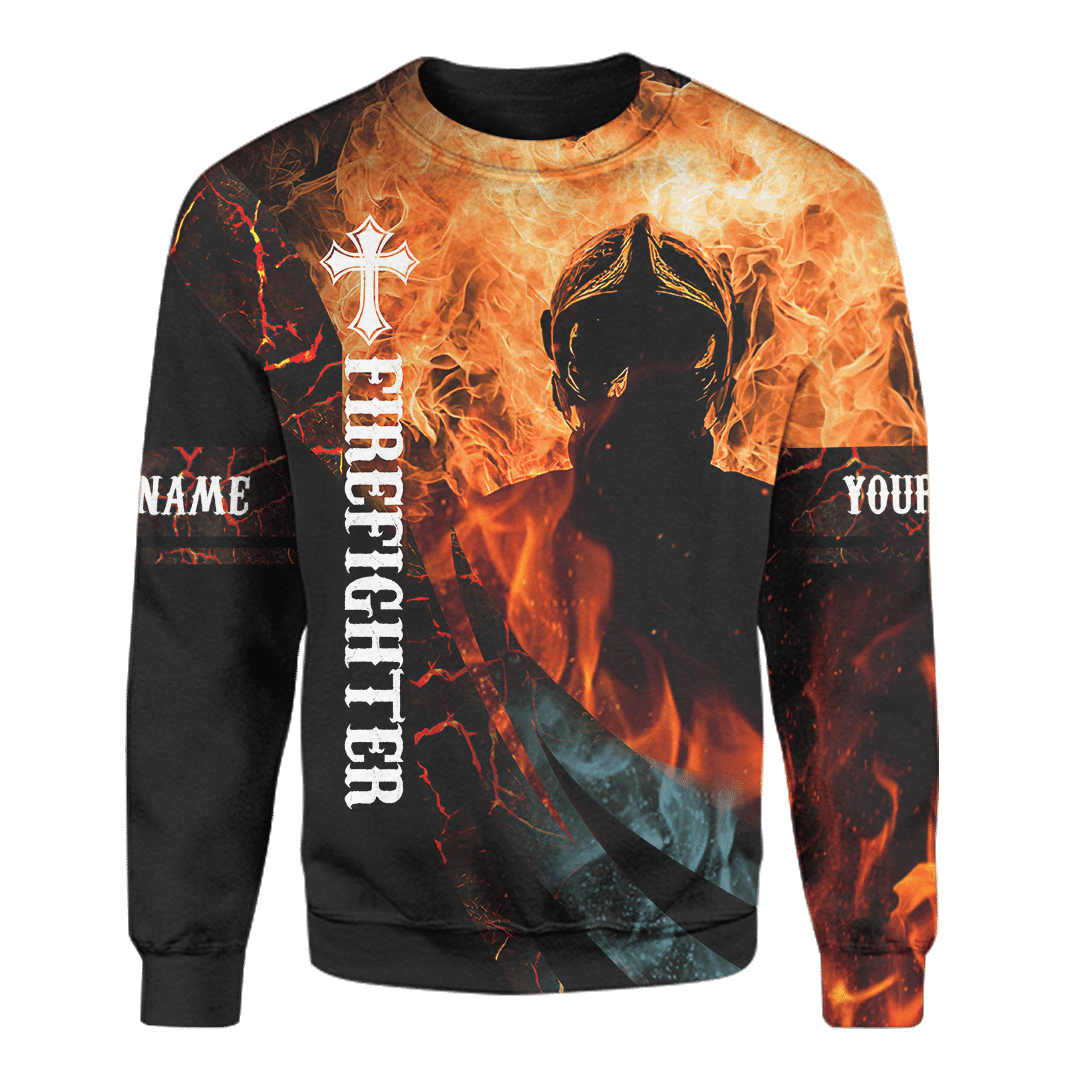 Jesus Firefighter Angel Cannot Be Everywhere ThatS Why God Created Firefighter Customized 3D All Over Printed hoodie