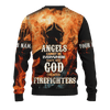 Jesus Firefighter Angel Cannot Be Everywhere ThatS Why God Created Firefighter Customized 3D All Over Printed hoodie