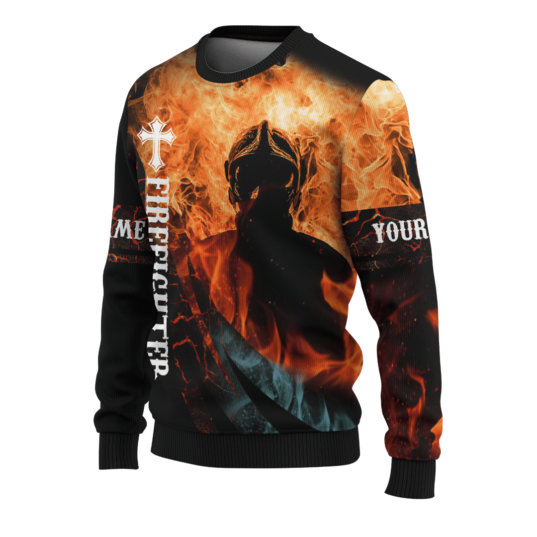 Jesus Firefighter Angel Cannot Be Everywhere ThatS Why God Created Firefighter Customized 3D All Over Printed hoodie