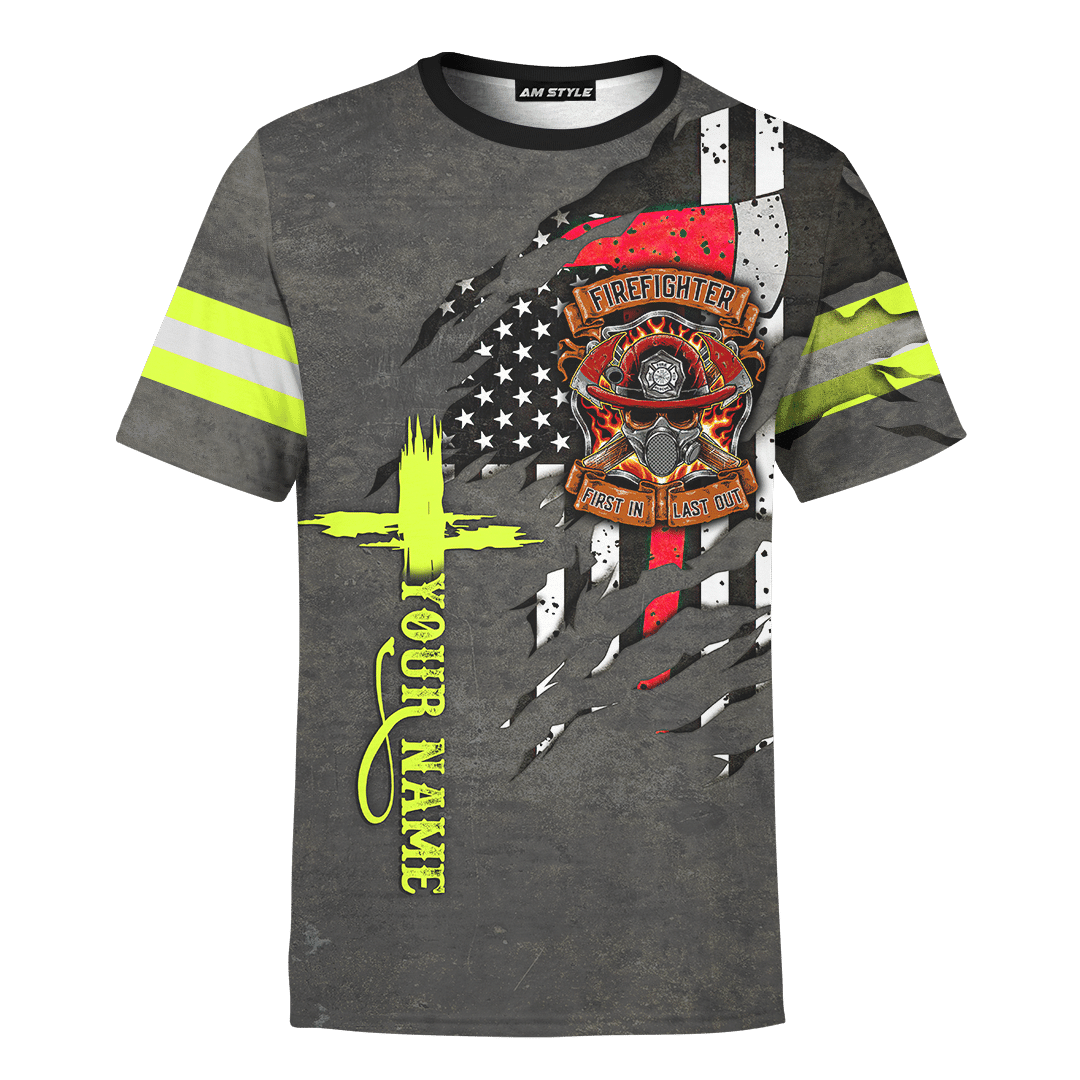 Jesus Firefighter True American Heroes Customized 3D All Over Printed hoodie
