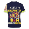 Jesus Firefighter He Is Not Just A Firefighter He Is My Son Customized 3D All Over Printed hoodie