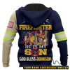 Jesus Firefighter He Is Not Just A Firefighter He Is My Son Customized 3D All Over Printed hoodie