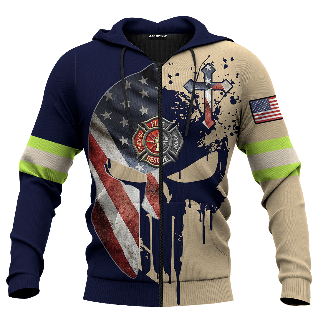 Jesus Firefighter He Is Not Just A Firefighter He Is My Son Customized 3D All Over Printed hoodie