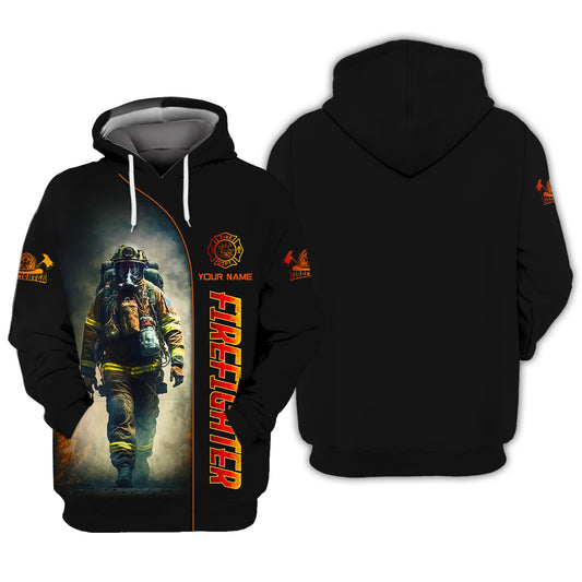 Firefighter Works On Fire 3D Full Print Shirt Fire Man Shirt Gift For Firefighters