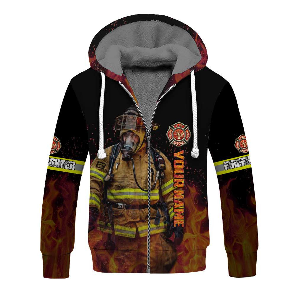 Firefighter Unisex Shirts Custom Name Hoodie 3D All Over Printed