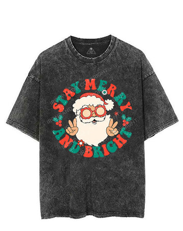 STAY MERRY AND BRIGHT VINTAGE GYM SHIRT