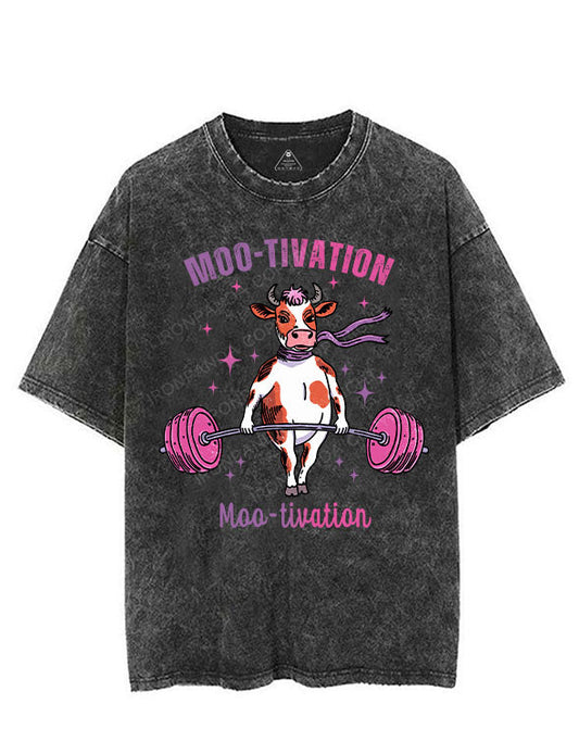 MOO-TIVATION VINTAGE GYM SHIRT