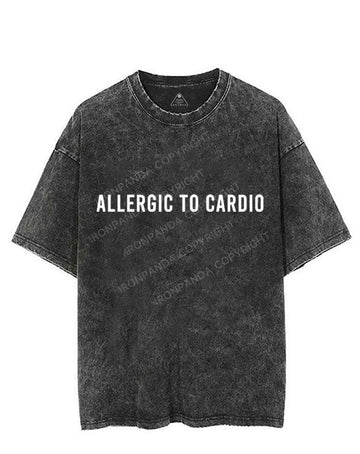 ALLERGIC TO CARDIO VINTAGE GYM SHIRT