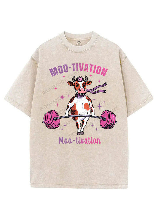 MOO-TIVATION VINTAGE GYM SHIRT