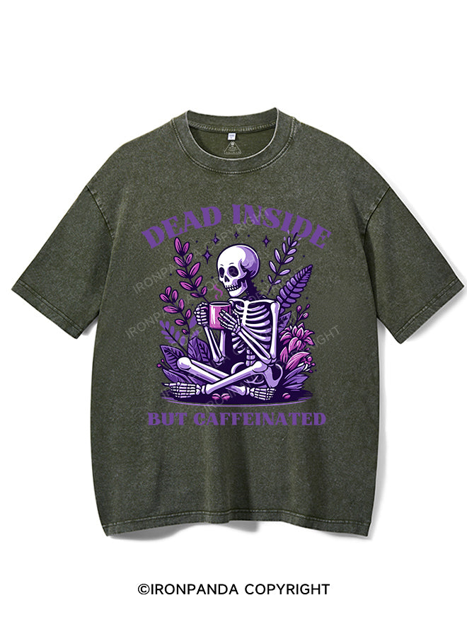 DEAD INSIDE BUT CAFFEINATED VINTAGE GYM SHIRT