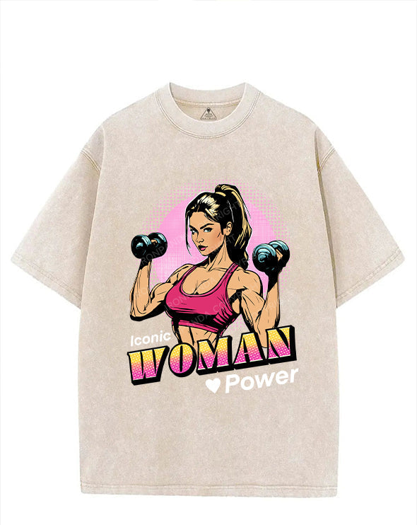 ICONIC WOMEN POWER VINTAGE GYM SHIRT