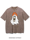 HALLOWEEN GHOST WITH A PUPPY VINTAGE GYM SHIRT