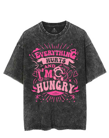 EVERYTHING HURT AND I'M HUNGRY VINTAGE GYM SHIRT