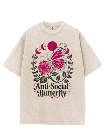 ANTI-SOCIAL BUTTERFLY VINTAGE GYM SHIRT