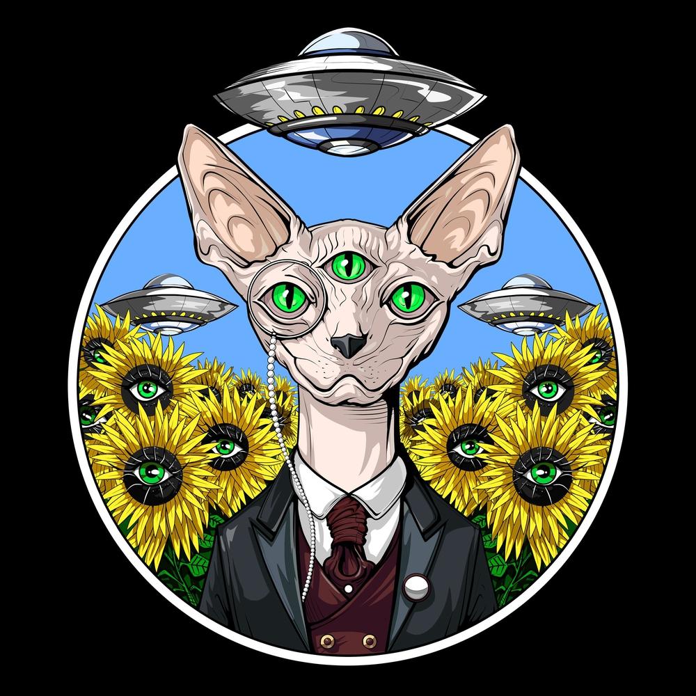 Alien Sphynx Cat T-Shirt