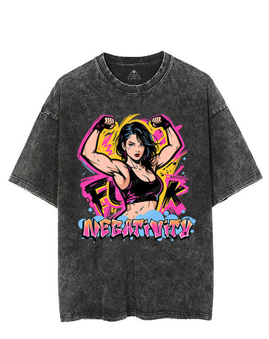 FUCK NEGATIVITY VINTAGE GYM SHIRT