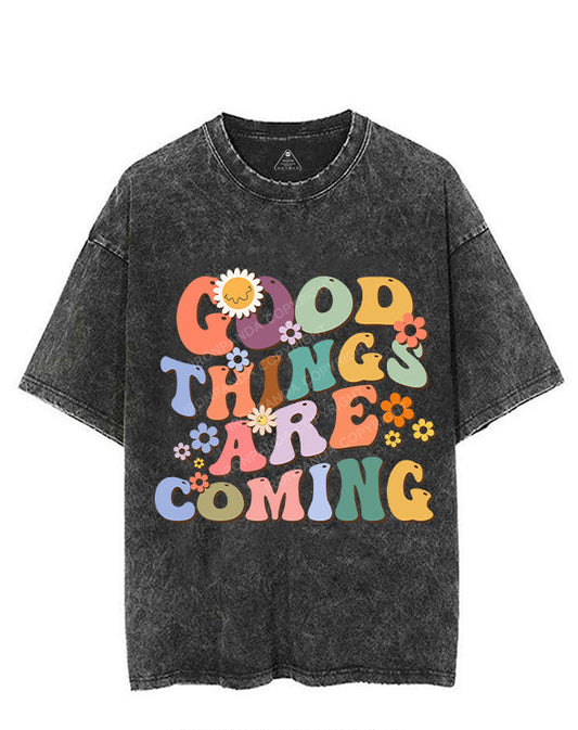 GOOD THINGS ARE COMING VINTAGE GYM SHIRT