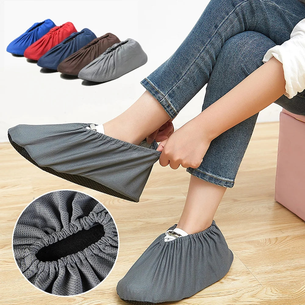 Thick Reusable Shoe Covers – Unisex Non-Slip Washable Protectors to Keep Floors and Carpets Clean